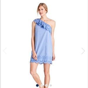 Vineyard vines one shoulder eyelet dress